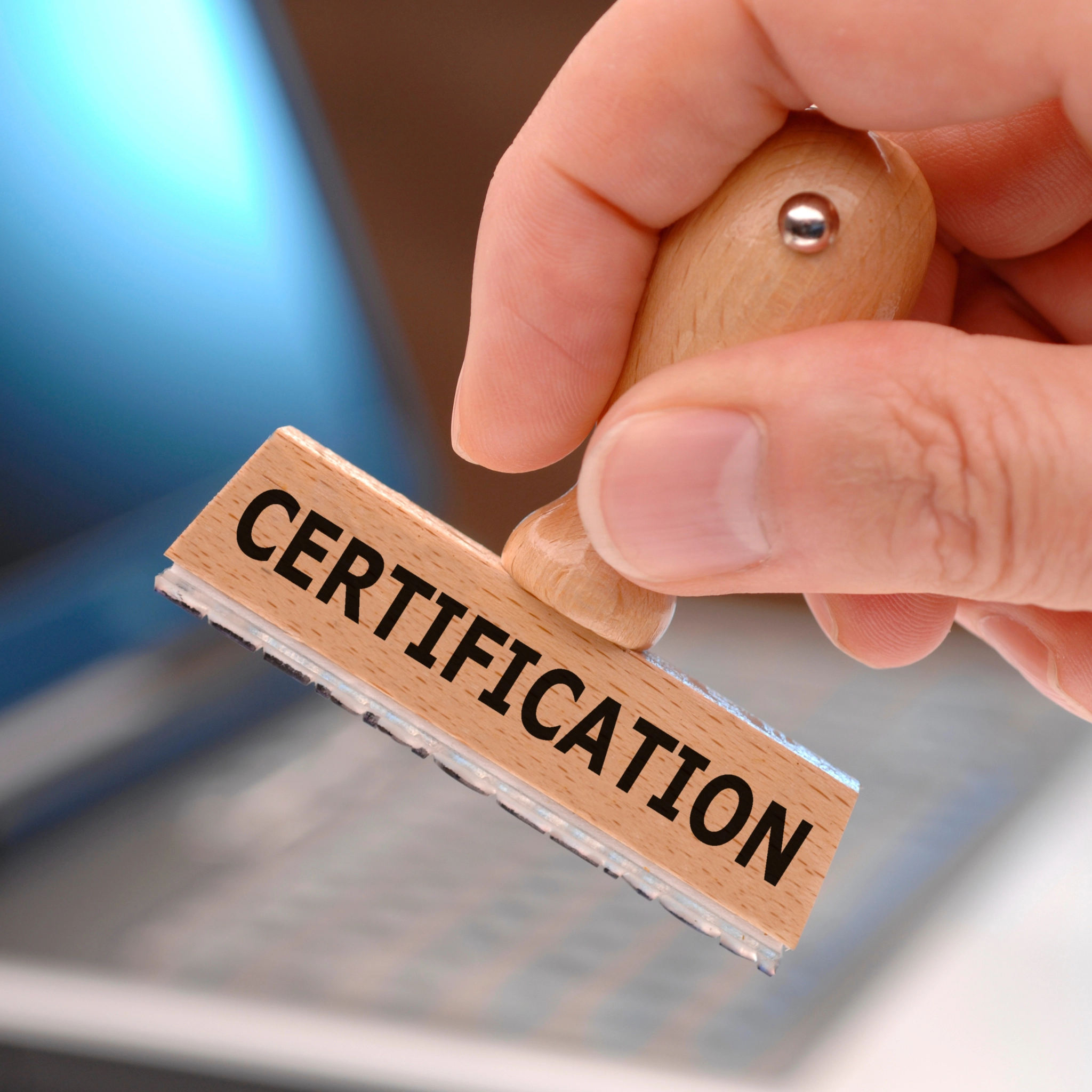 Business certification stamp for compliance and assurance
