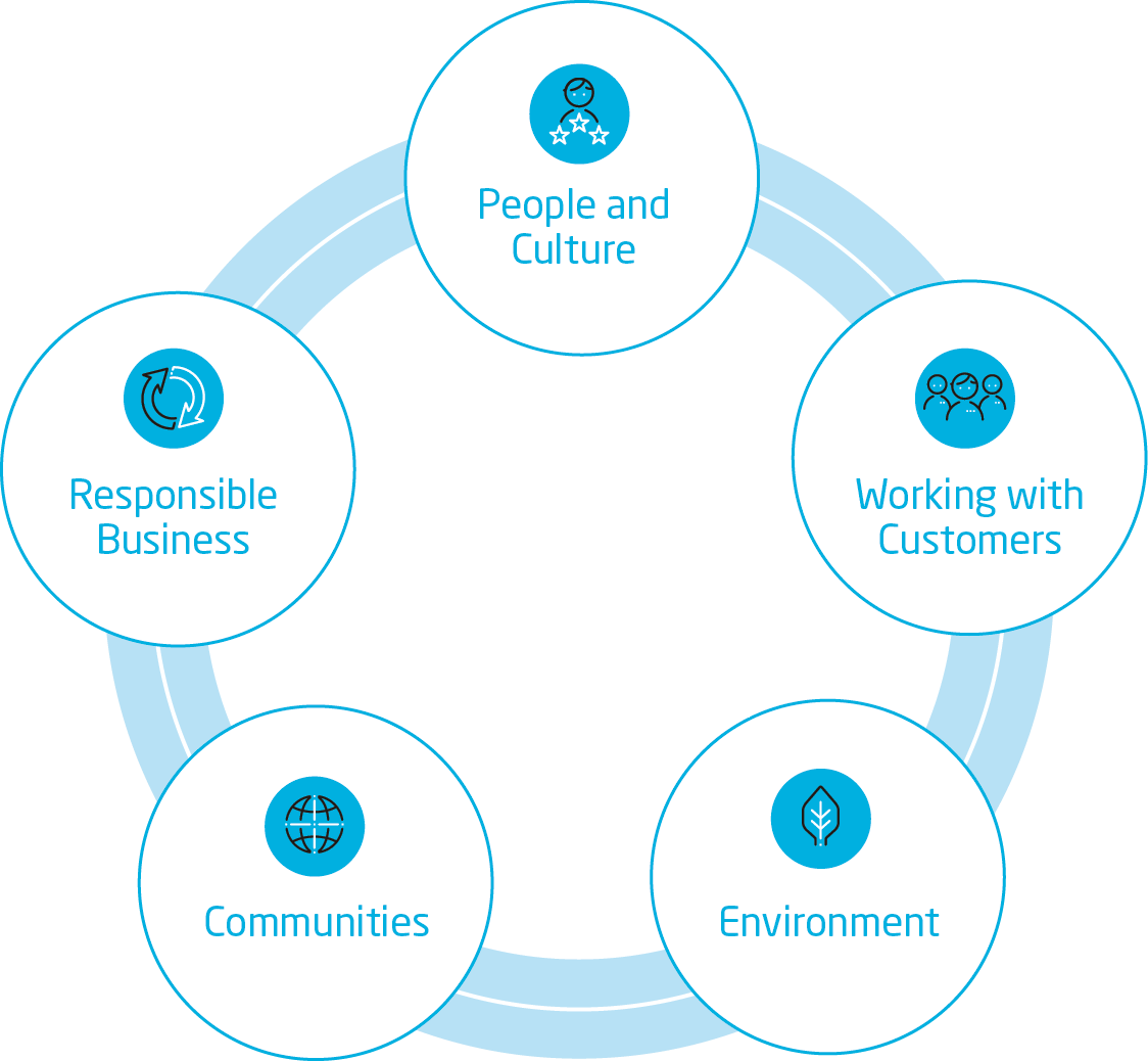 Diagram of the Inspectra Edge Sustainability Excellence Framework